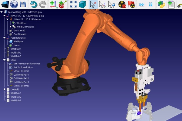 Soldadura robótica por puntos con Robot KUKA