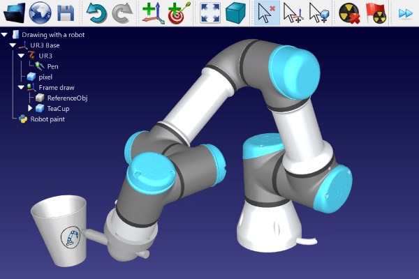 Robot Universal UR3 dibujando